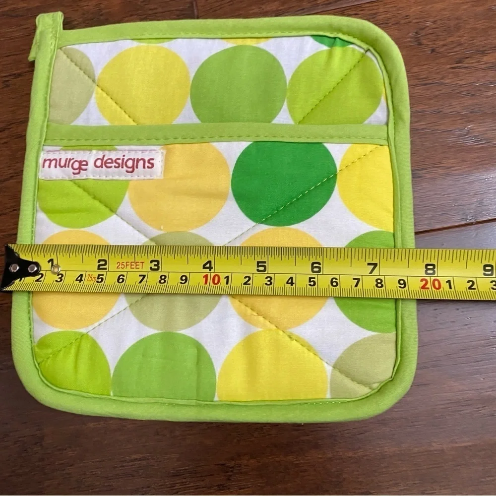 EUC Lime Green Cotton Retro Pot Holder